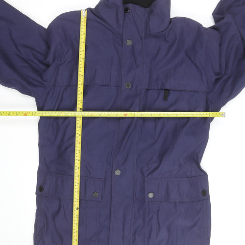 Claiborne Men’s Blue Polyester Parka Jacket L Regular