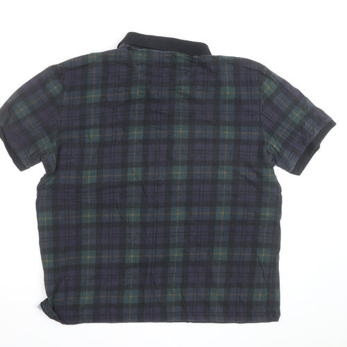 NEXT Men's Multicoloured Check Cotton Polo Shirt XL