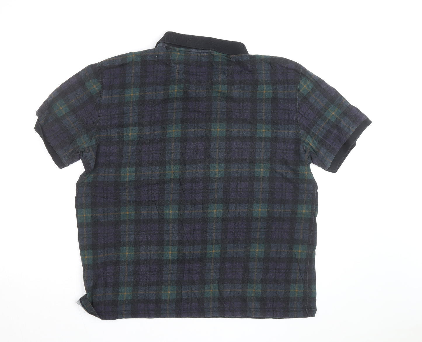 NEXT Men's Multicoloured Check Cotton Polo Shirt XL
