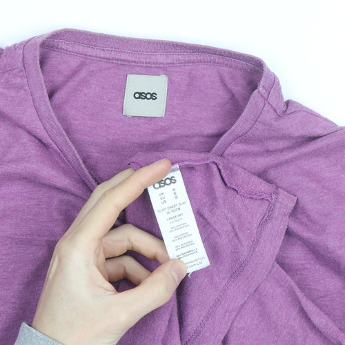 ASOS Men's Purple Crew Neck Short Sleeve T-Shirt Size M