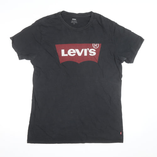 Levi's Men's Black Graphic Logo Cotton T-Shirt Size L