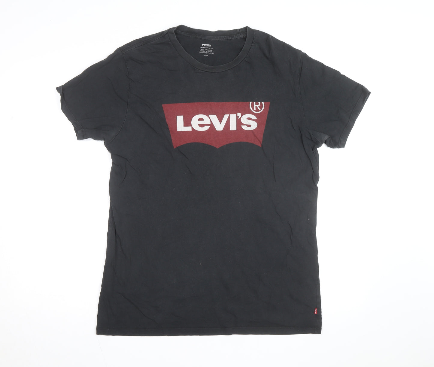 Levi's Men's Black Graphic Logo Cotton T-Shirt Size L