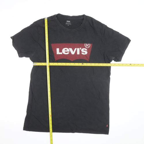 Levi's Men's Black Graphic Logo Cotton T-Shirt Size L