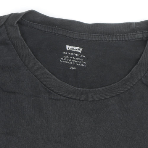 Levi's Men's Black Graphic Logo Cotton T-Shirt Size L