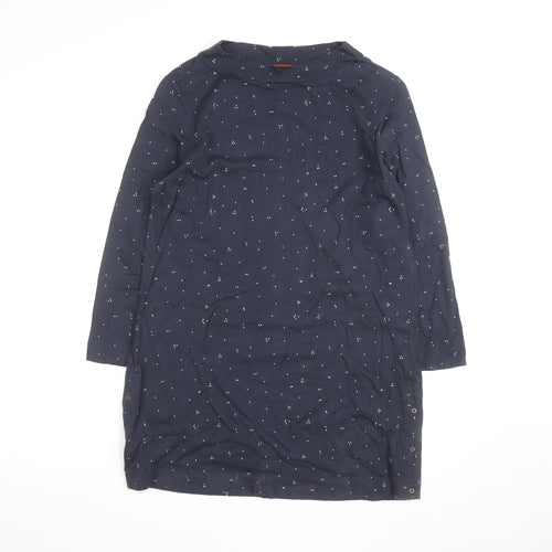 White Stuff Women’s Blue Polka Dot Cotton Tunic Top UK 12