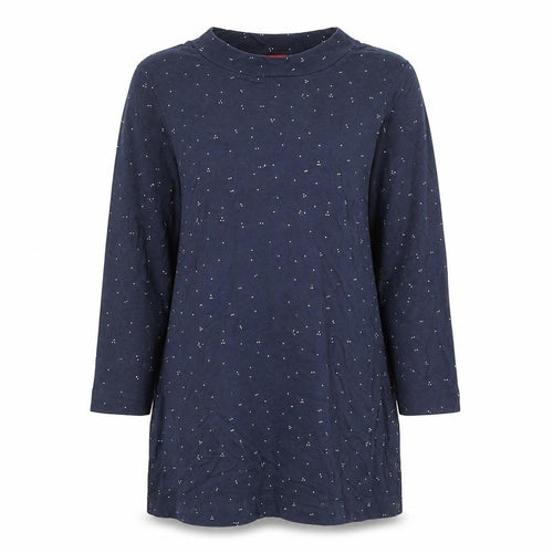 White Stuff Women’s Blue Polka Dot Cotton Tunic Top UK 12