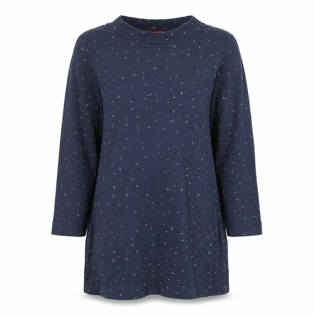 White Stuff Women’s Blue Polka Dot Cotton Tunic Top UK 12