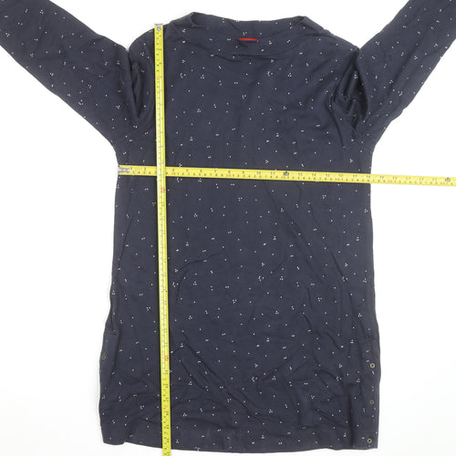 White Stuff Women’s Blue Polka Dot Cotton Tunic Top UK 12