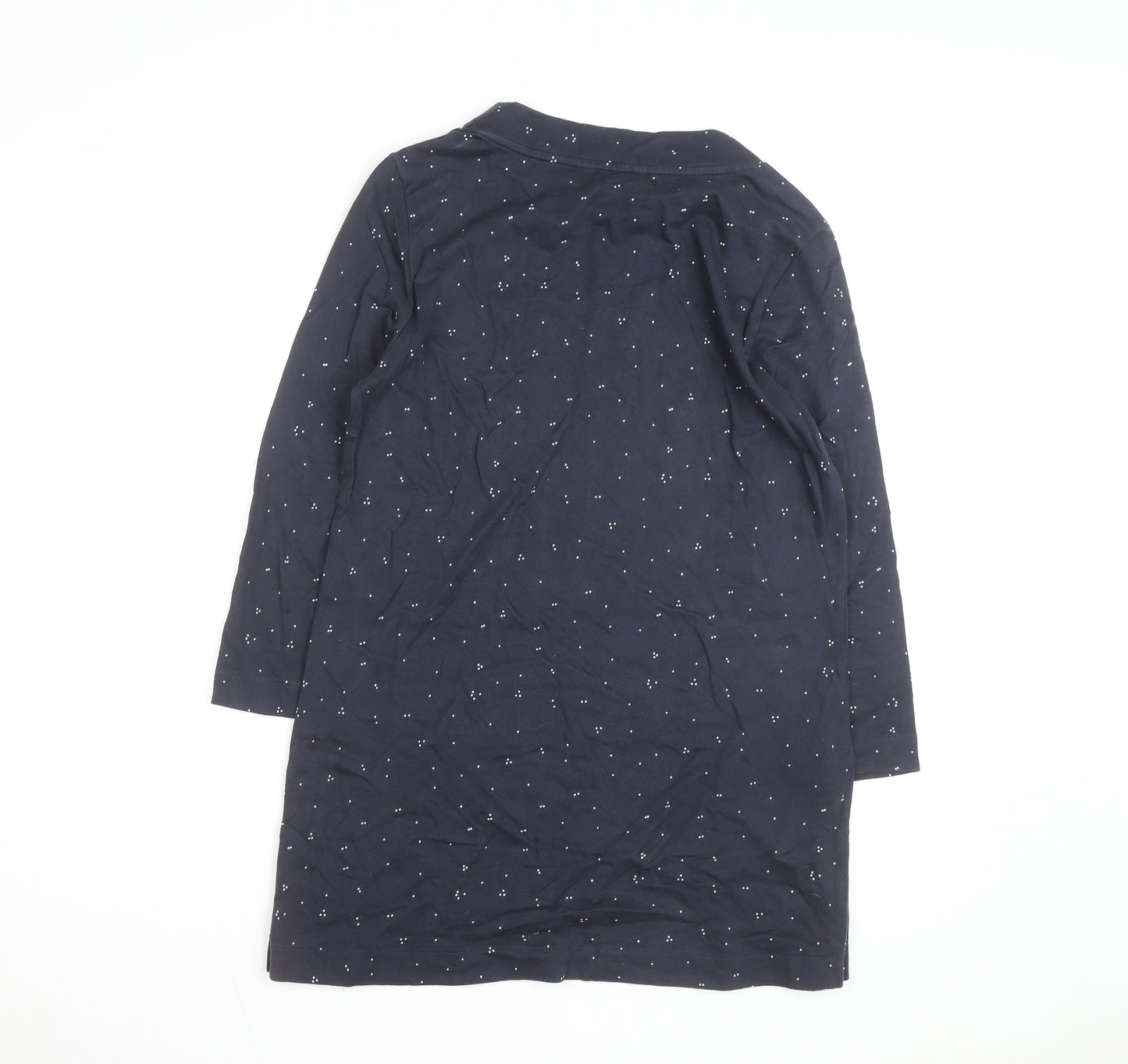 White Stuff Women’s Blue Polka Dot Cotton Tunic Top UK 12