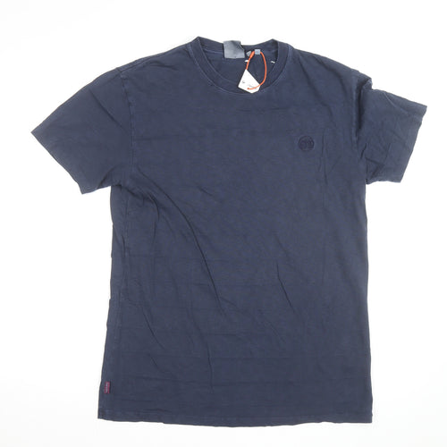 Superdry Men's Blue Regular Fit Cotton Crew Neck T-Shirt M