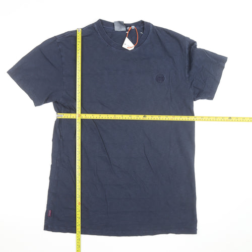 Superdry Men's Blue Regular Fit Cotton Crew Neck T-Shirt M