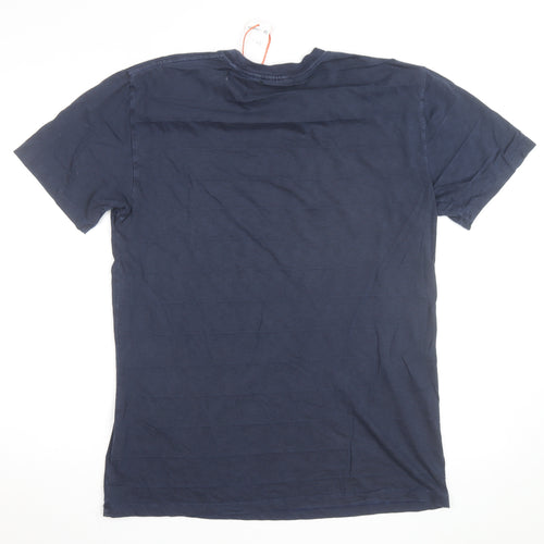 Superdry Men's Blue Regular Fit Cotton Crew Neck T-Shirt M