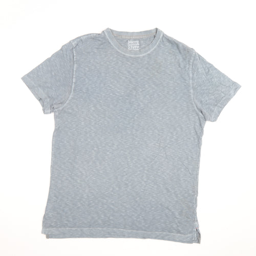 White Stuff Men's Grey Crew Neck Cotton T-Shirt Size M