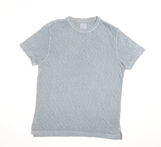 White Stuff Men's Grey Crew Neck Cotton T-Shirt Size M