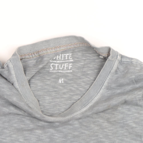 White Stuff Men's Grey Crew Neck Cotton T-Shirt Size M