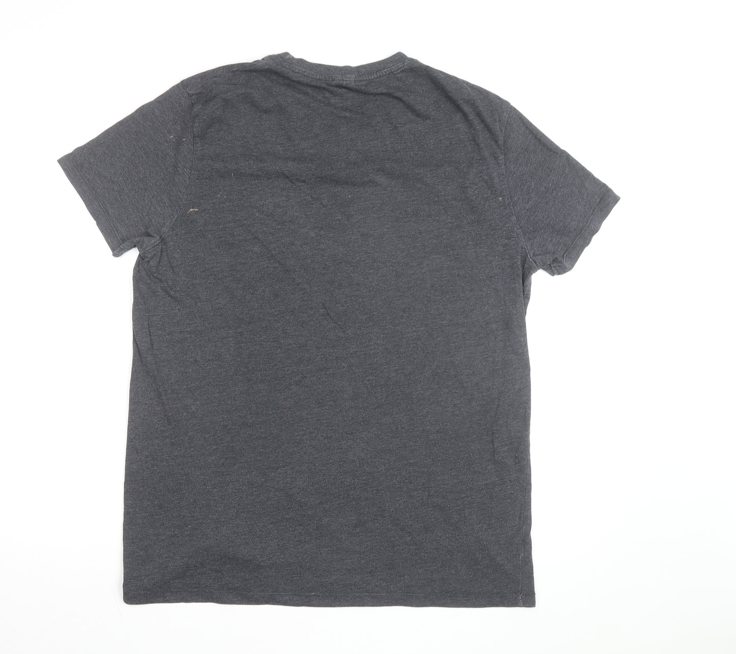 ASOS Men's Grey Crew Neck Cotton Blend Short Sleeve T-Shirt L