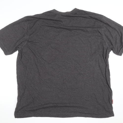 Slazenger Men's Grey 4XL V-Neck Short Sleeve T-Shirt
