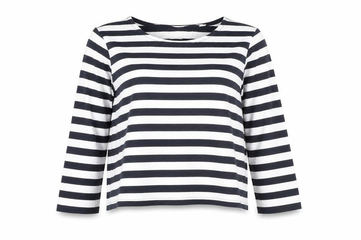 Jack Wills Women’s Blue Striped 3/4 Sleeve Cotton T-Shirt UK 10