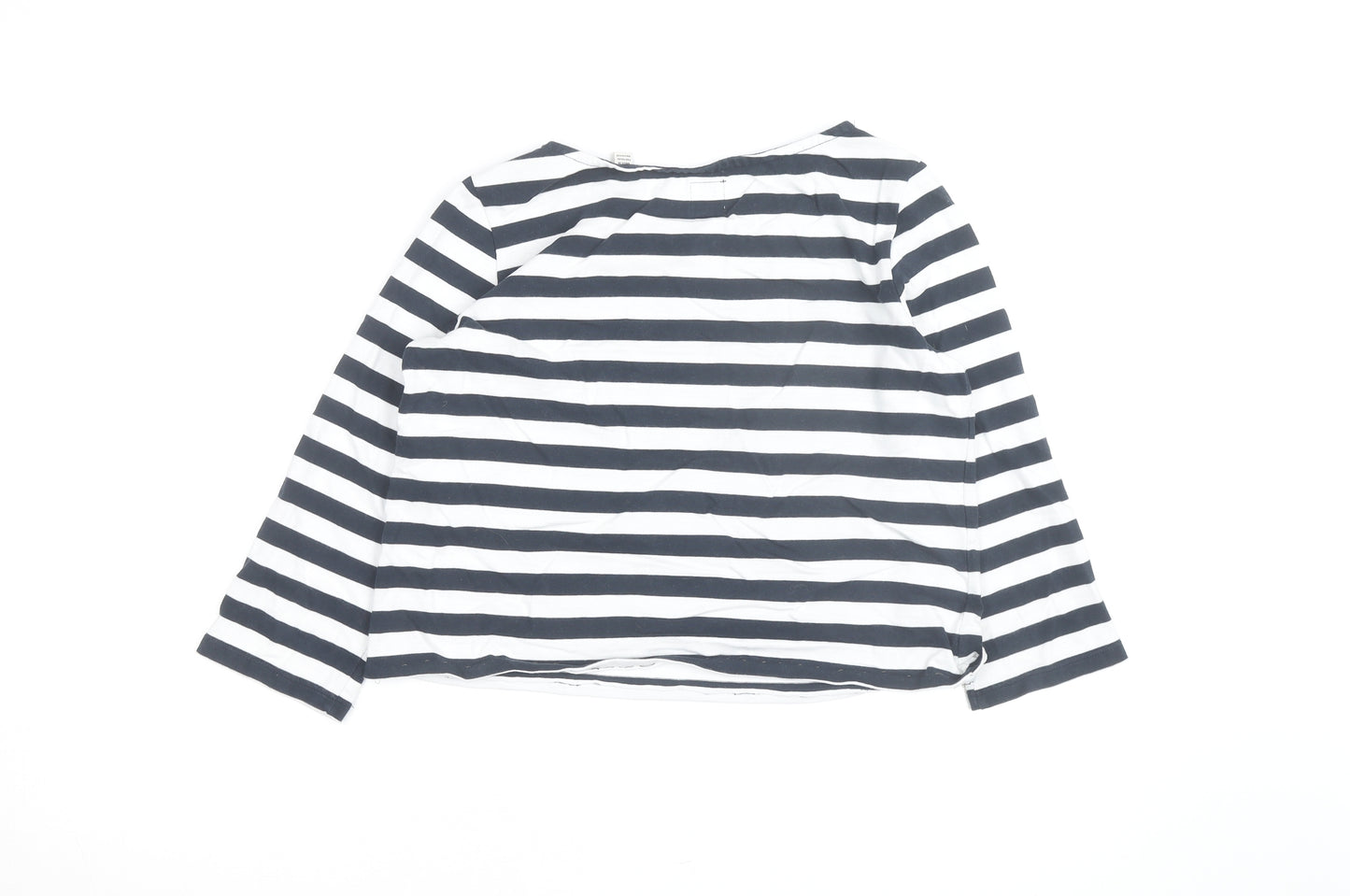 Jack Wills Women’s Blue Striped 3/4 Sleeve Cotton T-Shirt UK 10