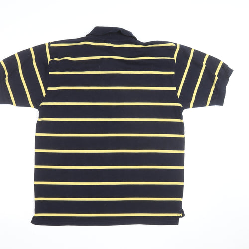 Ralph Lauren Men's Blue Yellow Striped Polo Shirt Size M