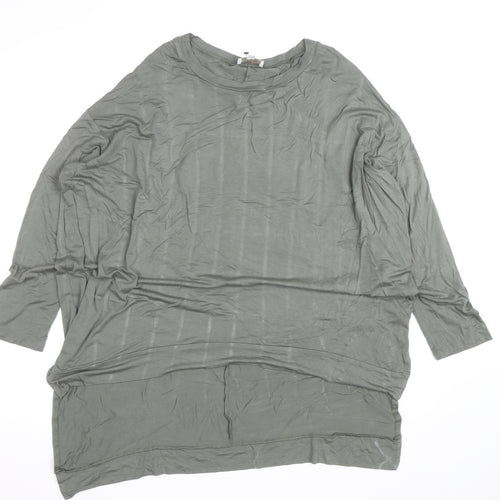 Apricot Women’s Green Tunic Long Sleeve Relaxed Fit T-Shirt Size L