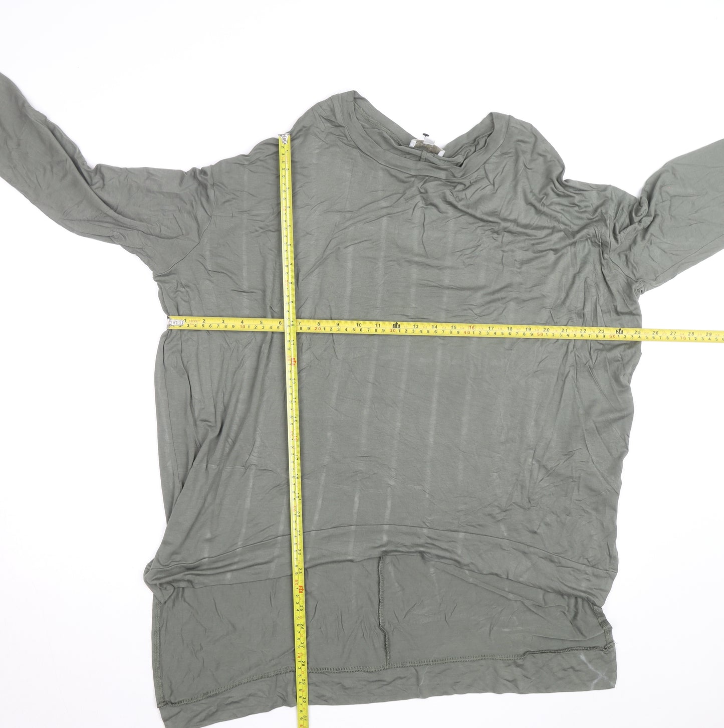 Apricot Women’s Green Tunic Long Sleeve Relaxed Fit T-Shirt Size L