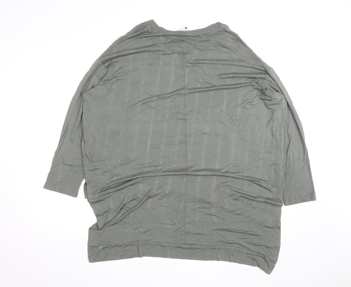 Apricot Women’s Green Tunic Long Sleeve Relaxed Fit T-Shirt Size L
