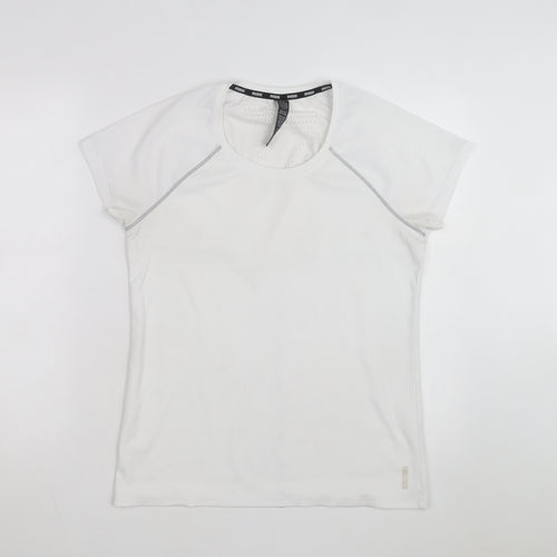 RBX Women's White Short Sleeve Active T-Shirt M Lightweight Quick Dry