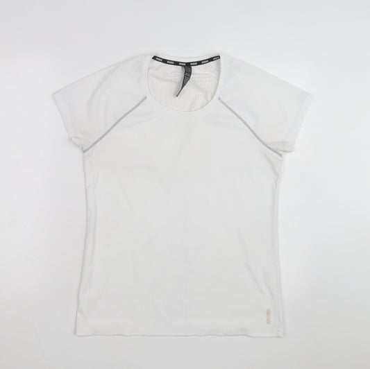 RBX Women's White Short Sleeve Active T-Shirt M Lightweight Quick Dry