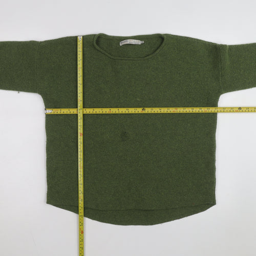 Seasalt Cornwall Women Green Wool Crew Neck Knit Jumper Size 12