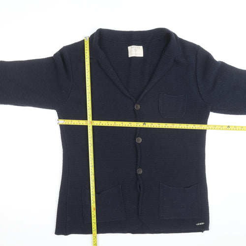 Guess Men's Blue Cotton Knit Cardigan Size M Casual Classic