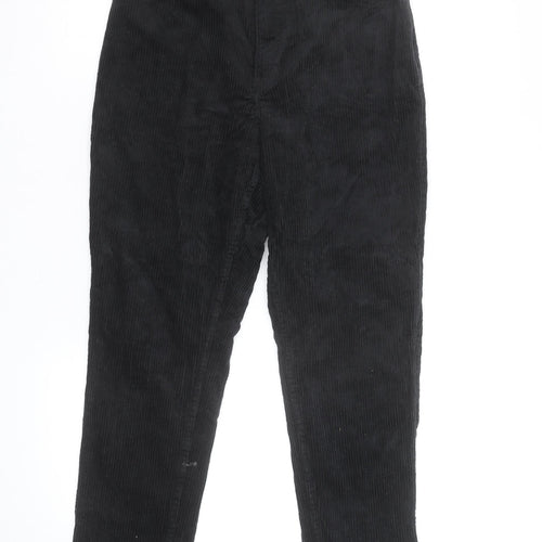 Monki Men's Black Corduroy Chino Trousers L Regular Fit