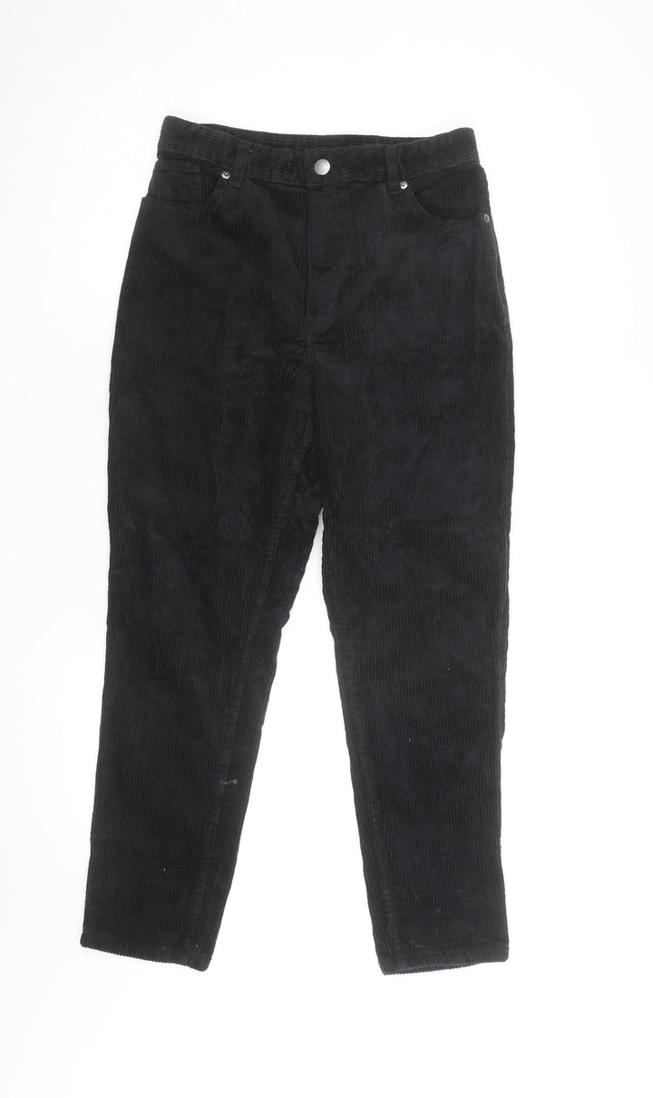 Monki Men's Black Corduroy Chino Trousers L Regular Fit