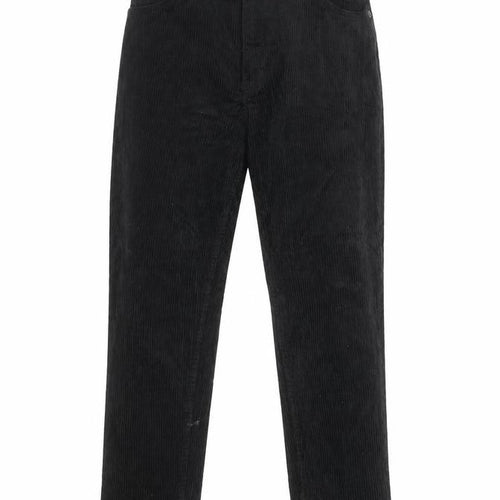 Monki Men's Black Corduroy Chino Trousers L Regular Fit