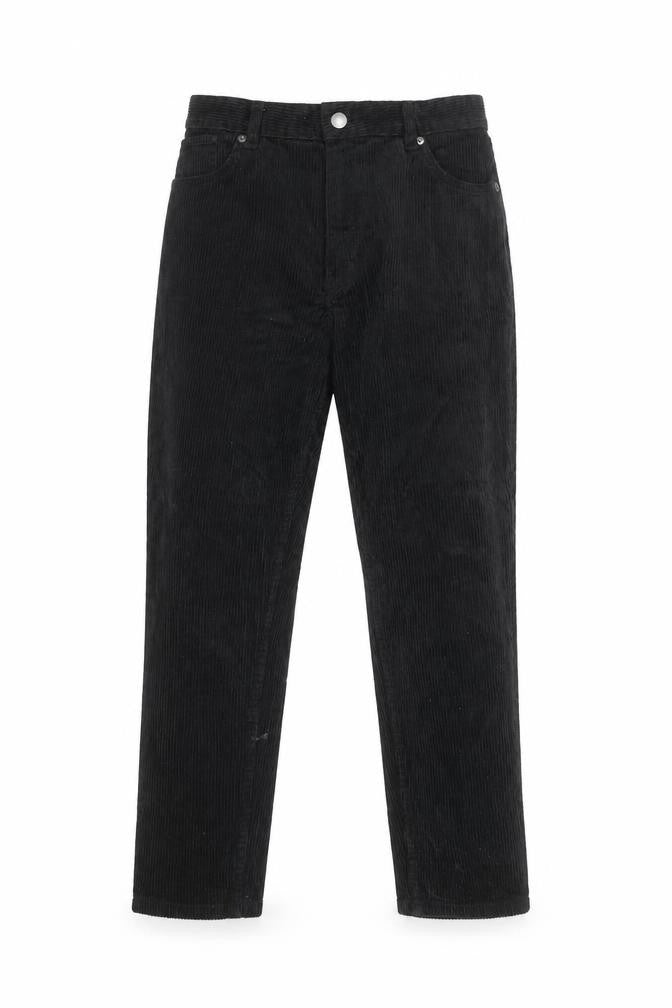 Monki Men's Black Corduroy Chino Trousers L Regular Fit