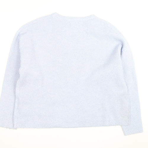Marks and Spencer Men’s Blue Chunky Knit XL Crew Neck Jumper