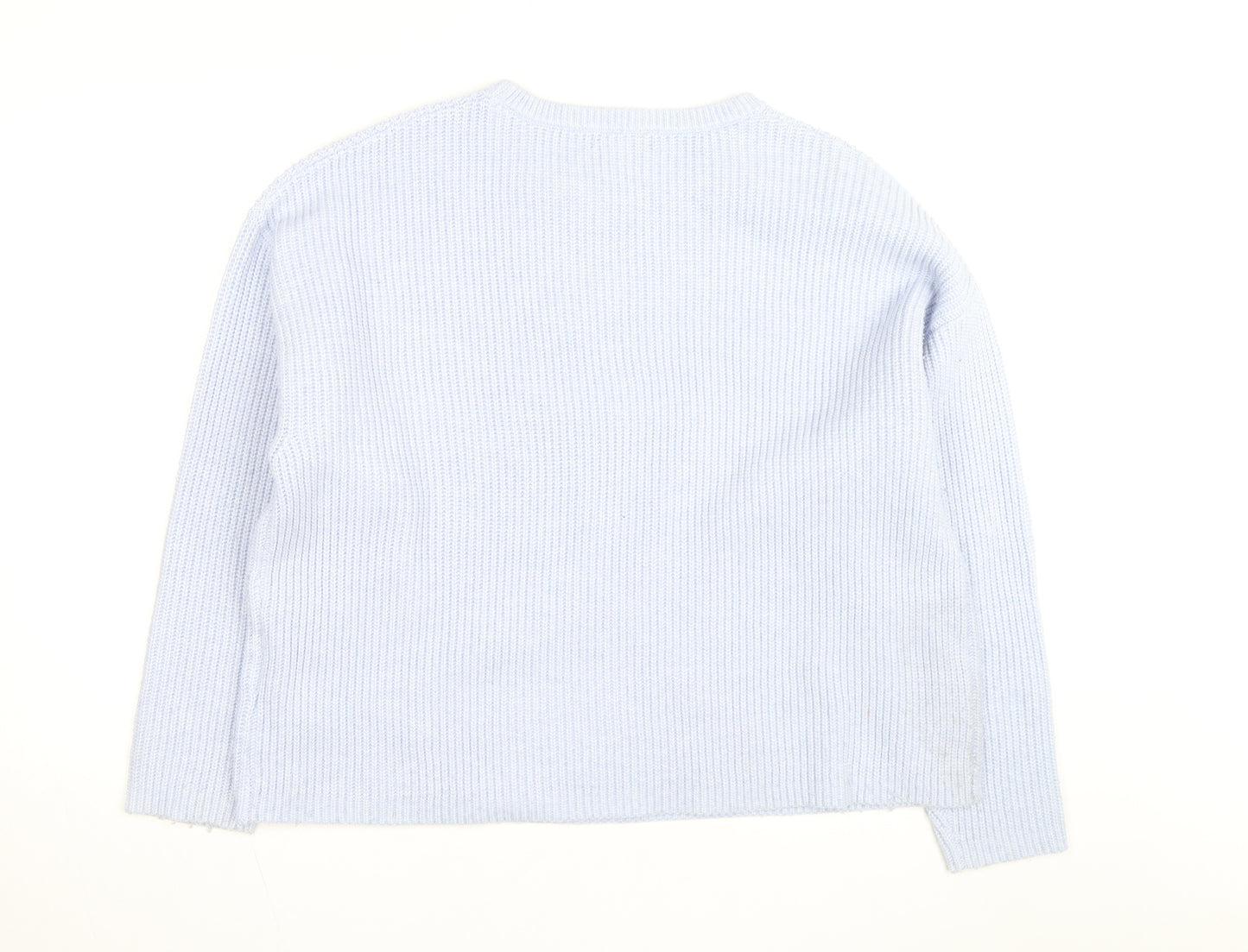Marks and Spencer Men’s Blue Chunky Knit XL Crew Neck Jumper