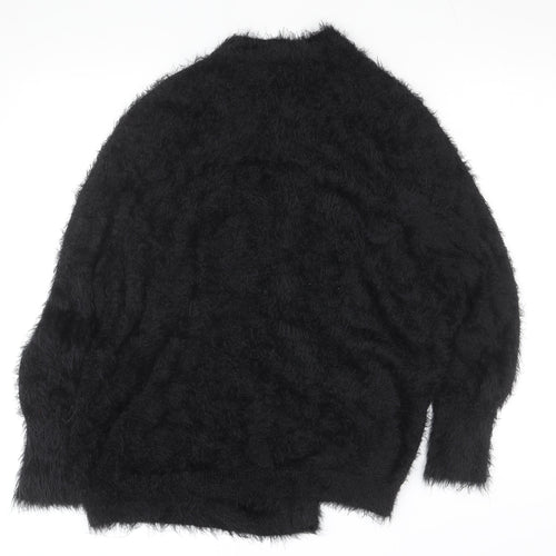 Next Women’s Black Fluffy Relaxed Fit Long Sleeve Cardigan Size 20