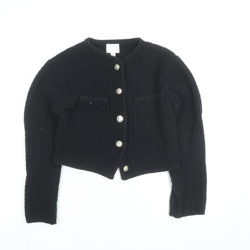 H&M Women’s Black Chunky-Knit Cardigan Small