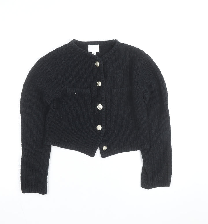 H&M Women’s Black Chunky-Knit Cardigan Small