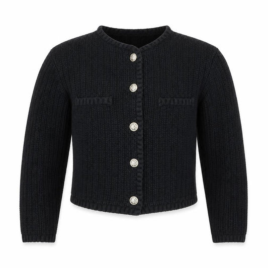 H&M Women’s Black Chunky-Knit Cardigan Small