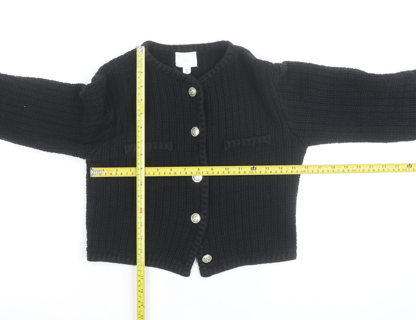 H&M Women’s Black Chunky-Knit Cardigan Small