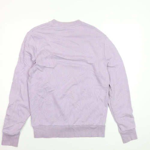 Fred Perry Men's Purple Cotton Crew Neck Sweatshirt M