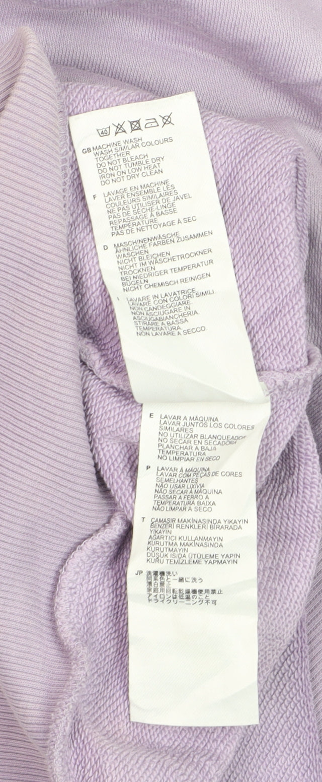 Fred Perry Men's Purple Cotton Crew Neck Sweatshirt M