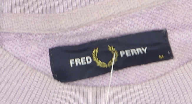 Fred Perry Men's Purple Cotton Crew Neck Sweatshirt M