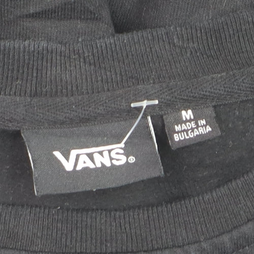Vans Men's Black Medium Pullover Sweatshirt Crew Neck Graphic Print