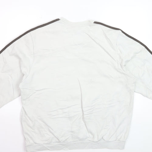 Adidas Men's White XL Crew Neck Pullover Sweatshirt