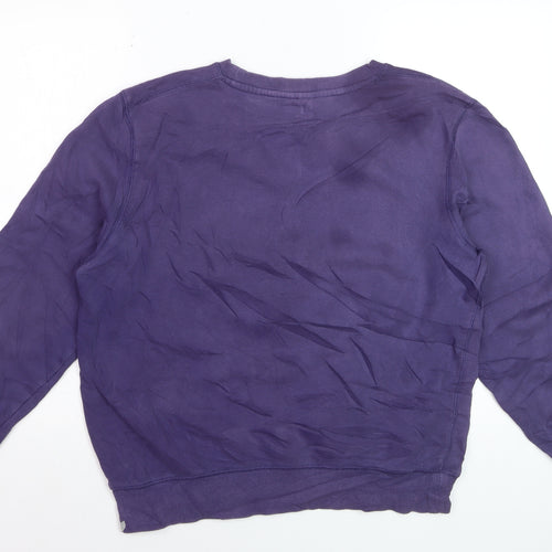 Champion Men's Purple Logo Pullover Sweatshirt M Regular Fit