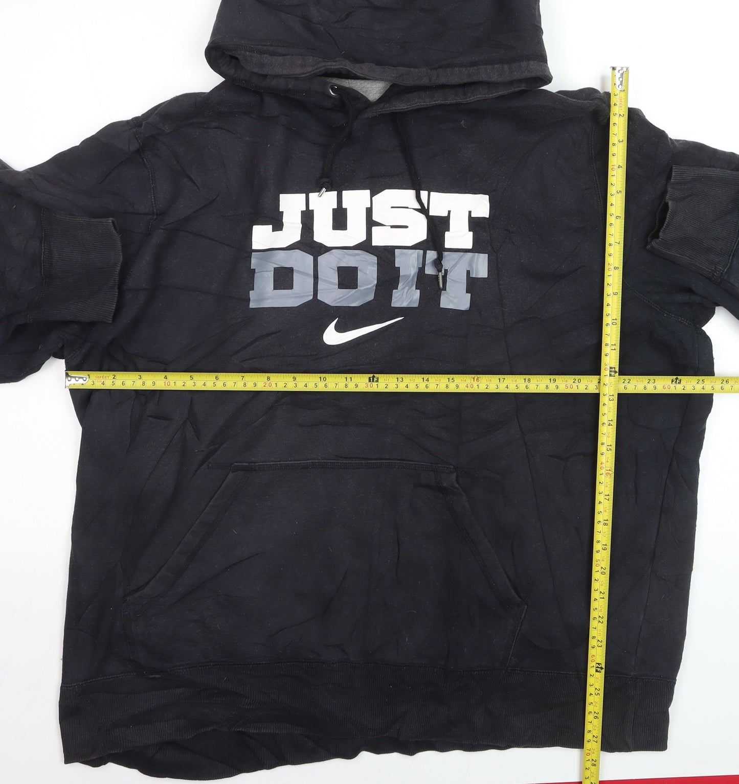 Nike Mens Black 2XL Pullover Hoodie Just Do It Sports Fleece