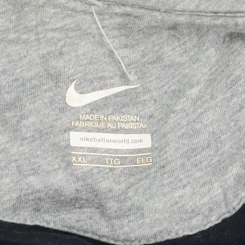 Nike Mens Black 2XL Pullover Hoodie Just Do It Sports Fleece